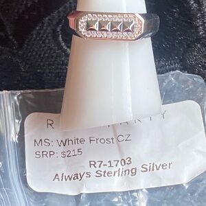 Ryze Party Sterling Silver Ring with White Frost CZ